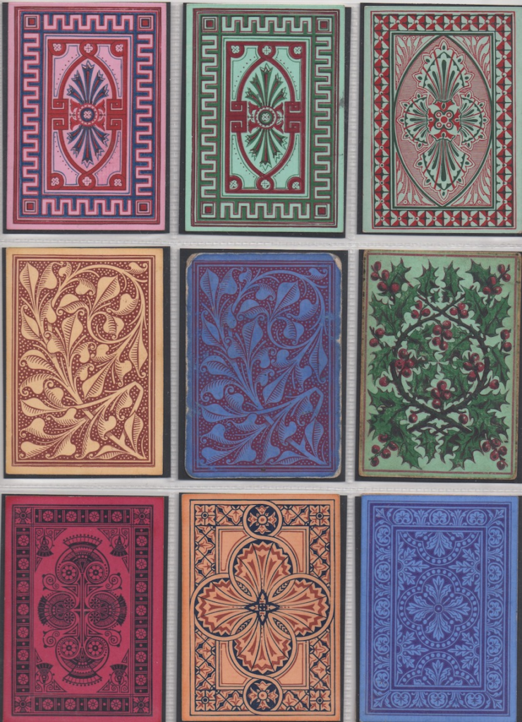 Various playing card back designs.